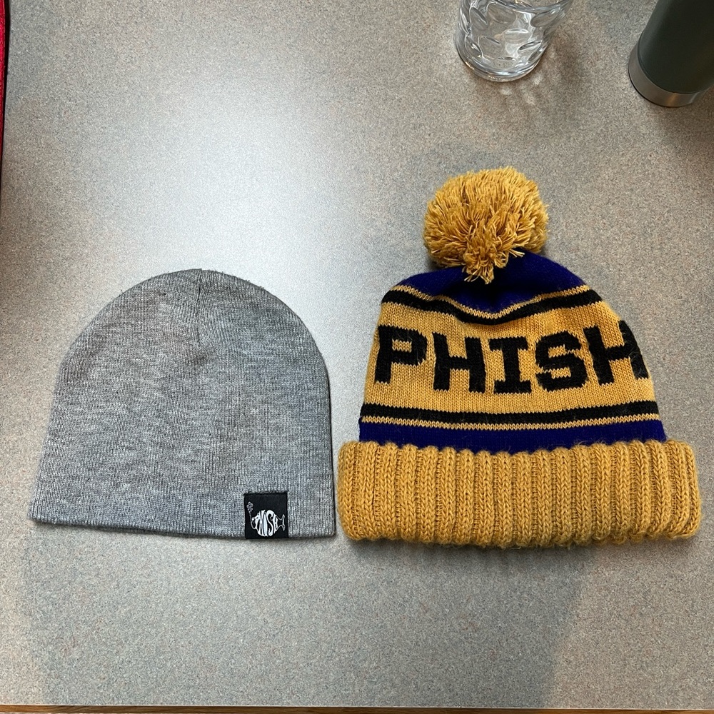 2 Vintage Phish Dry Goods Winter Hat Beanies Very Good Condition